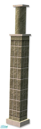 Sims 2 — Studio K Vertical Brick Column - Moss by StudioKhagerks — Coordinates with Studio K Vertical Brick wall