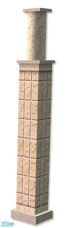 Sims 2 — Studio K Vertical Brick Column - Oyster by StudioKhagerks — Coordinates with Studio K Vertical Brick wall