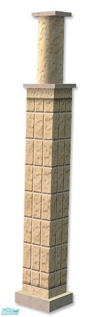 Sims 2 — Studio K Vertical Brick Column - Honey by StudioKhagerks — Coordinates with Studio K Vertical Brick wall