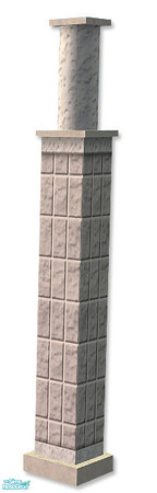 Sims 2 — Studio K Vertical Brick Column - Grey by StudioKhagerks — Coordinates with Studio K Vertical Brick wall