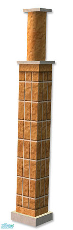 Sims 2 — Studio K Vertical Brick Column - Golden by StudioKhagerks — Coordinates with Studio K Vertical Brick wall