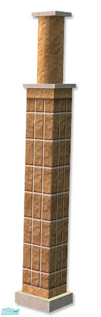 Sims 2 — Studio K Vertical Brick Column - Desert by StudioKhagerks — Coordinates with Studio K Vertical Brick wall