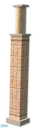 Sims 2 — Studio K Vertical Brick Column - Apricot by StudioKhagerks — Coordinates with Studio K Vertical Brick wall
