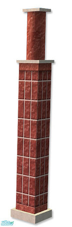 Sims 2 — Studio K Vertical Brick Column - Chile by StudioKhagerks — Coordinates with Studio K Vertical Brick wall