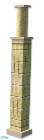 Sims 2 — Studio K Vertical Brick Column - Celery by StudioKhagerks — Coordinates with Studio K Vertical Brick wall