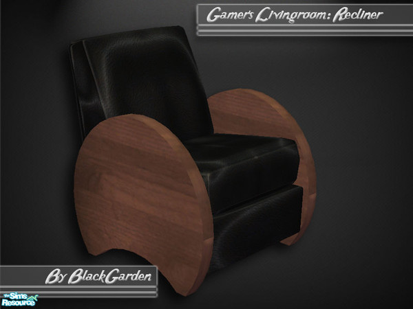 Sims 2 — The Gamer\'s Recliner by BlackGarden — Inspired by the elegant shape of the Sony PS3, this recliner is the