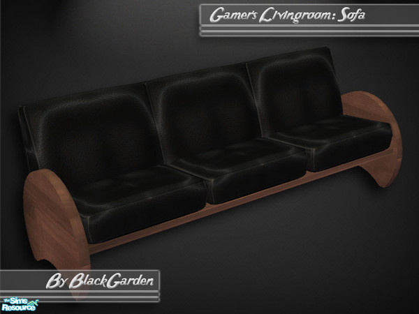 Sims 2 — The Gamer\'s Sofa by BlackGarden — Inspired by the elegant shape of the Sony PS3, this sofa is the perfect place