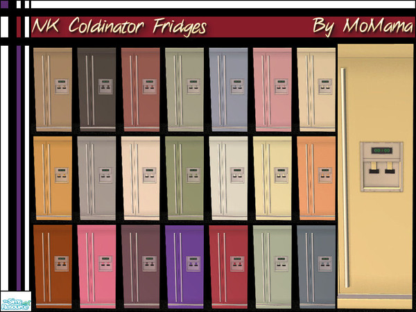Sims 2 — NK Coldinator Fridges by MoMama — A set of nice refrigerators to match the stoves. Update your home with the