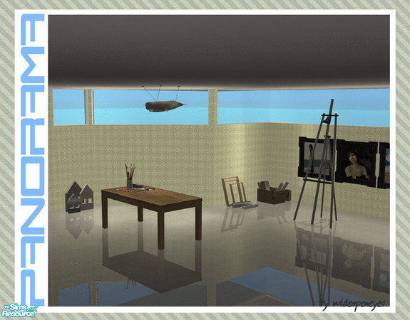 Sims 2 — Panorama Windows - Top Row by wideopeneyes — This set of windows will create a row of windows along the top of