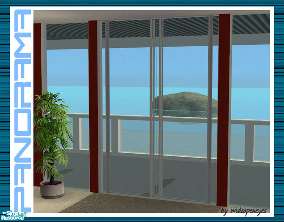 Sims 2 — Panorama Doors - Double Glass Mesh by wideopeneyes — These doors were made to match my Panorama windows. This is