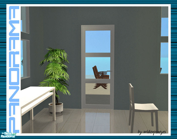 Sims 2 — Panorama Doors - Single Mesh by wideopeneyes — These doors were made to match my Panorama windows. This is the