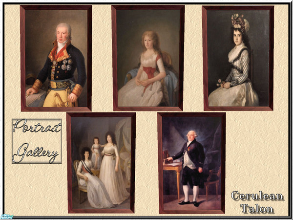Sims 2 — Portrait Gallery by Cerulean Talon — Portraits to enhance the most elegant room, or maybe to hang in the attic