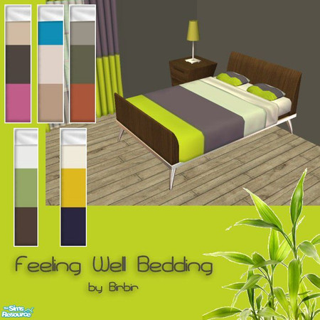 Sims 2 — Feeling Well Bedding by Birbir — Six beddings. Enjoy!