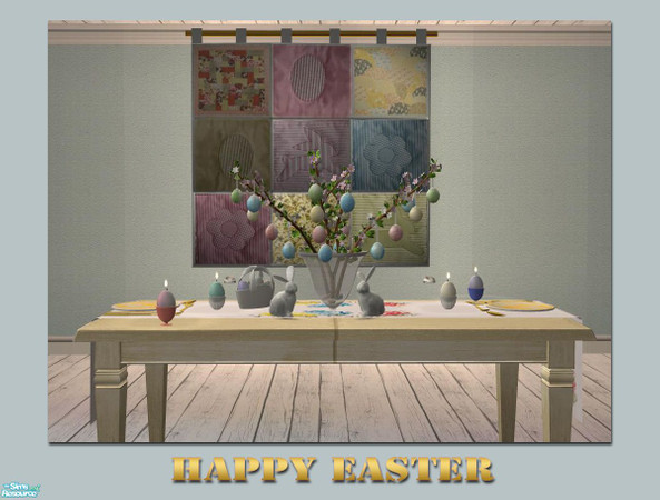 Sims 2 — Happy Easter by ShinoKCR — Set with Easter Stuffies
