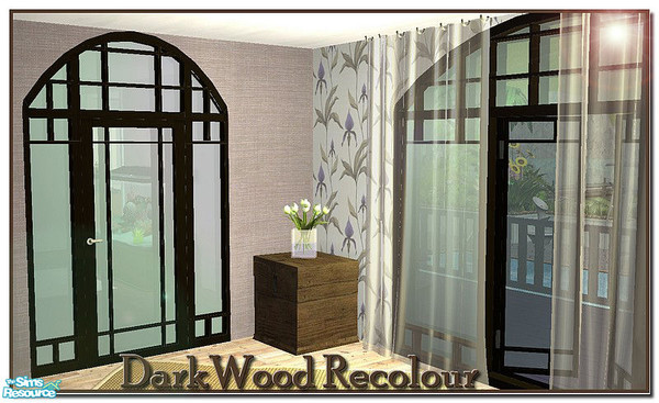 Sims 2 — Cl4tilewindow (dark) by Angela — Dark Wood Recolour of my Contemporary Living 4 tiled window, which will also