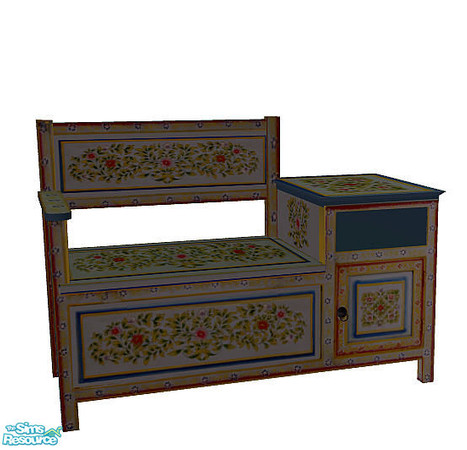 Sims 2 — Indian Gipsy Hallset - Telephoneseat by Sasilia — Seat with an added Endtableslot