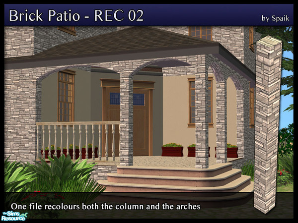 Sims 2 — Brick Column - REC02 by Spaik — Recolour of my Brick Column, matching Maxis brick and stone walls.