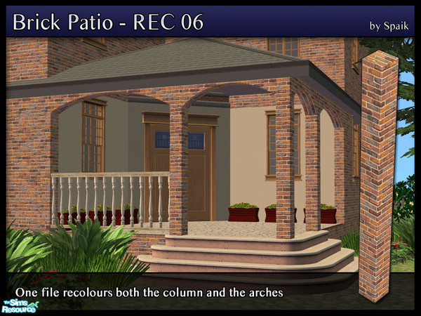 Sims 2 — Brick Column - REC06 by Spaik — Recolour of my Brick Column, matching Maxis brick and stone walls.