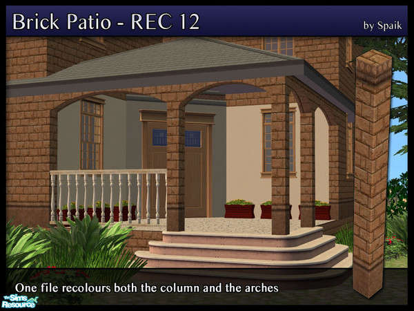 Sims 2 — Brick Column - REC12 by Spaik — Recolour of my Brick Column, matching Maxis brick and stone walls.
