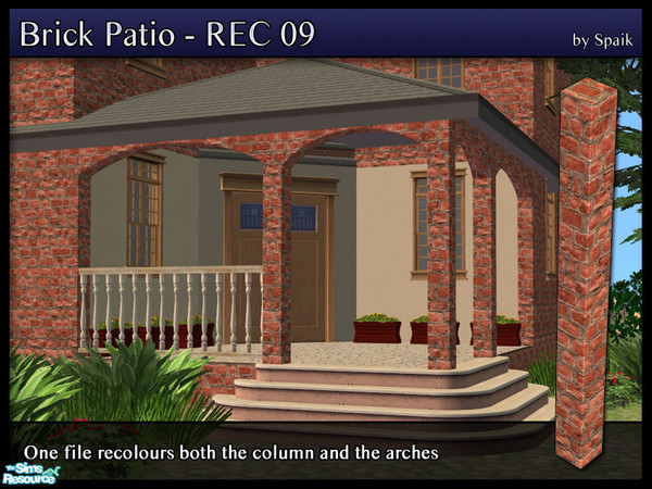 Sims 2 — Brick Column - REC09 by Spaik — Recolour of my Brick Column, matching Maxis brick and stone walls.