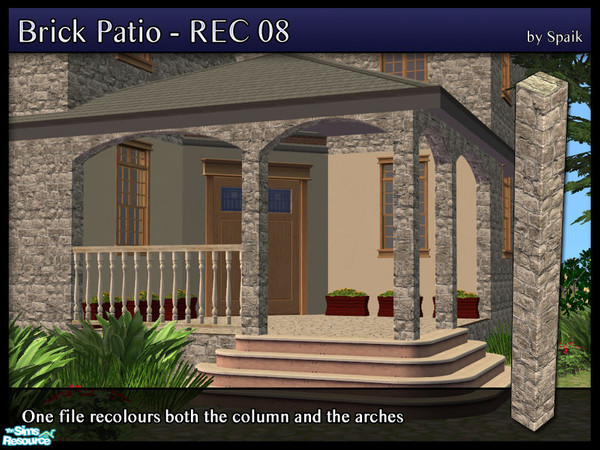 Sims 2 — Brick Column - REC08 by Spaik — Recolour of my Brick Column, matching Maxis brick and stone walls.