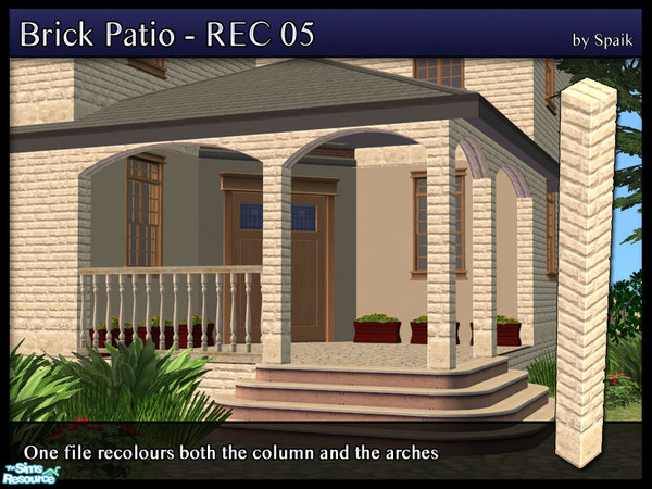 Sims 2 — Brick Column - REC05 by Spaik — Recolour of my Brick Column, matching Maxis brick and stone walls.