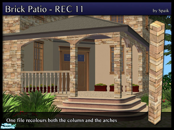 Sims 2 — Brick Column - REC11 by Spaik — Recolour of my Brick Column, matching Maxis brick and stone walls.