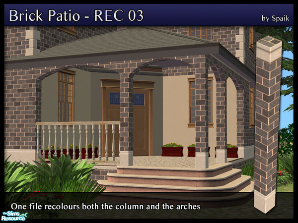 Sims 2 — Brick Column - REC03 by Spaik — Recolour of my Brick Column, matching Maxis brick and stone walls.