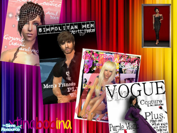 Sims 2 — Vogue by xtinabobina — A simple collection of Vogue Posters. Enjoy!