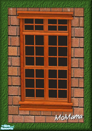 Sims 2 — NK Cherry Build Set - Symmetric Multi Window by MoMama — A great window for a classic home in a vibrant Cherry
