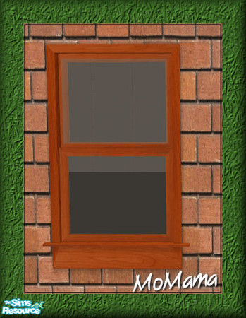 Sims 2 — NK Cherry Build Set - Breezy Easy Window by MoMama — The essential kitchen window in Cherry wood.