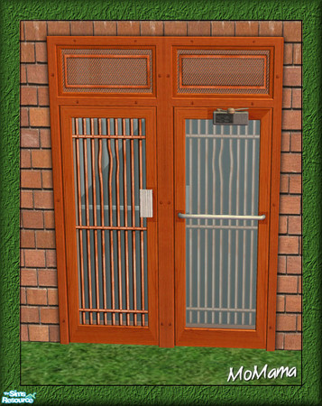 Sims 2 — NK Cherry Build Set - Gone Legit Door by MoMama — Add some class to your shop with this Cherry wood door.