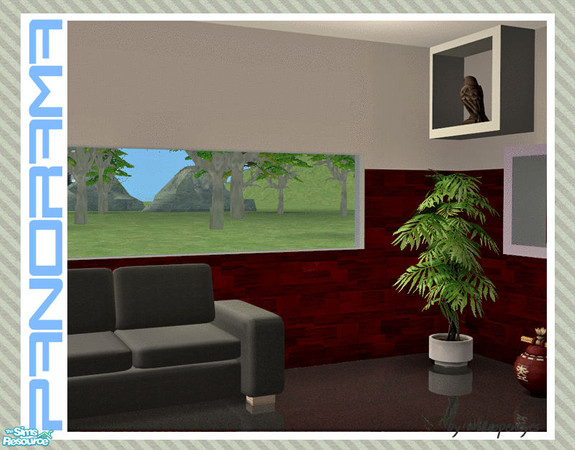 Sims 2 — Panorama Middle - Side by wideopeneyes — This set of windows will create a row of windows along the middle of