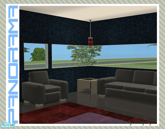 Sims 2 — Panorama Windows - Middle Row Set by wideopeneyes — This set of windows will create a row of windows along the