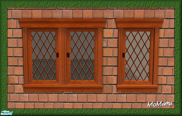Sims 2 — NK Cherry Build Set - Open Me Wide Window by MoMama — Whenever I see these windows I think of tudor style homes.