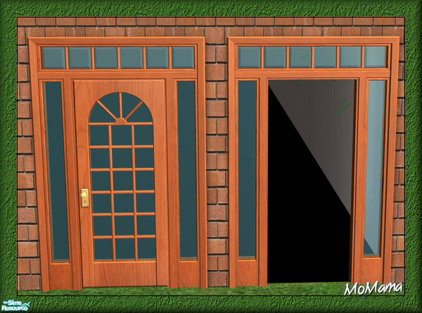 Sims 2 — NK Cherry Build Set - Colonial Tract Arch and Door by MoMama — This attractive door has a variety of uses. In a
