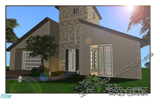 Sims 2 — Intensions Buildset White recolour by Angela — A recolour of the Intensions Buildset in White and Dark wood.