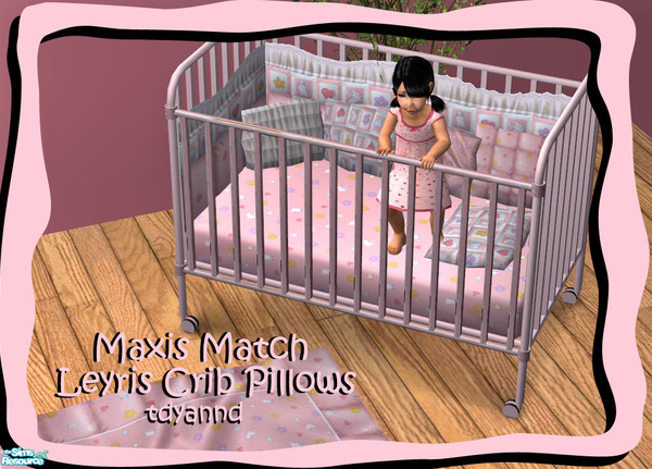 Sims 2 — Maxis Match Crib Pillows by tdyannd — Mirake\'s Leyris Crib Pillows recolored to match the Default Maxis