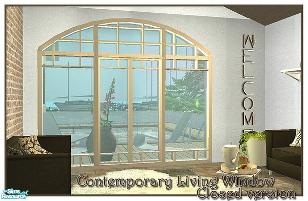Sims 2 — Contemporary Window Closed version (4tiles) by Angela — Here is the contemporary Window i made, but in a closed