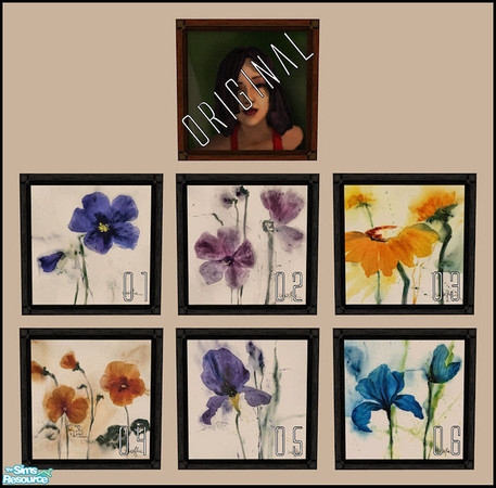 Sims 2 — PAINTING SET 01 by KalmanKukka — Six various themes. No mesh needed.
