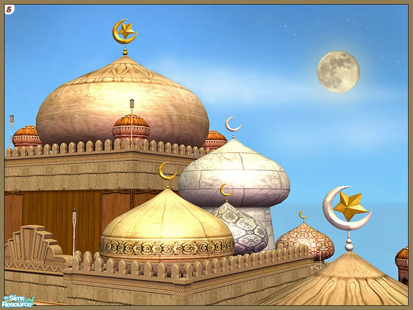 Sims 2 — Crescent Symbols by senemm — A set of 9 different sized crescent moon symbols with several recolors designed for