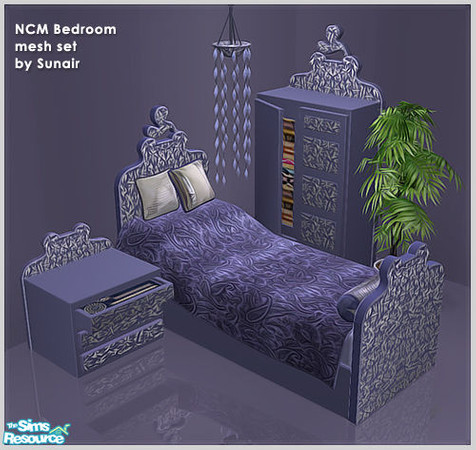 Sims 2 — NCM Bedroom - Mesh set by Sunair — NCM Bedroom - Mesh set (lightwood)