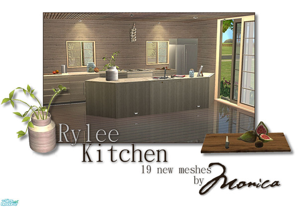 Sims 2 — Rylee Kitchen  by ~Monica~ — Inspired by the color-scheme and look of my own kitchen - the Rylee Kitchen: 19 new