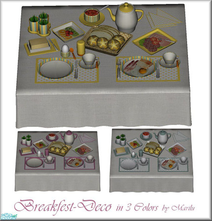 Sims 2 — Breakfest-Deco by marilu — 1 Meshset 2 Recolors