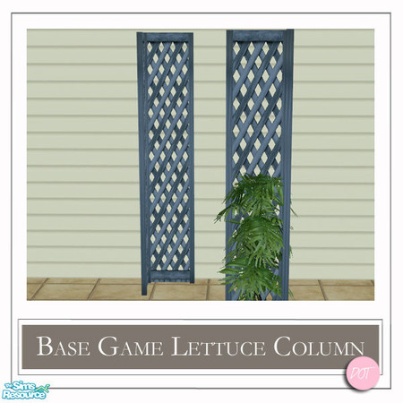 Sims 2 — Sim Summer Lettuce Column Blue by DOT — Sim Summer Night. Lettuce Column Blue. 2 Meshes, Tiny Lights, and Single