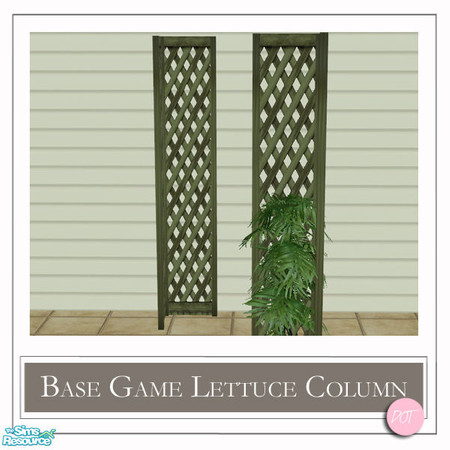 Sims 2 — Sim Summer Lettuce Column Green by DOT — Sim Summer Night. Lettuce Column Green. 2 Meshes, Tiny Lights, and
