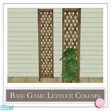 Sims 2 — Sim Summer Lettuce Column Mesh by DOT — Sim Summer Night. Lettuce Column Mesh. 2 Meshes, Tiny Lights, and Single