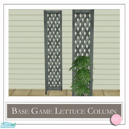 Sims 2 — Sim Summer Lettuce Column Washed by DOT — Sim Summer Night. Lettuce Column Washed. 2 Meshes, Tiny Lights, and