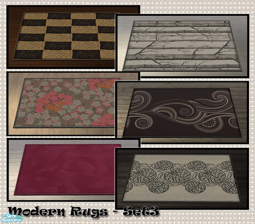 Sims 2 — Modern Rugs - Set3 by Donnha — More Modern themed rugs.