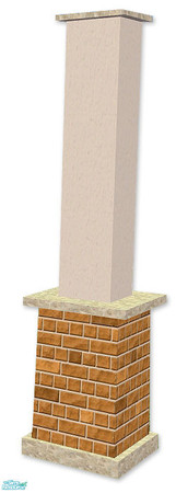 Sims 2 — Studio K Brick 02 Column - Golden by StudioKhagerks — Coordinates with Studio K Brick 02 Fencing Systems and